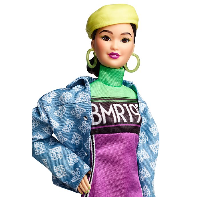 Barbie® BMR1959™ Doll

The BMR1959™ collection celebrates the fashion heritage of Barbie® and showcases how current trends influence the brand. These bold, fully posable dolls capture the diverse looks found in today’s streetwear culture. From high-low fashion mixes, re-imagined ‘90s gear to juxtaposed patterns, textures, and silhouettes, this curated ensemble is all about personal expression and style. This BMR1959™ doll wears a neon motocross dress with a bold BMR1959™ logo. She pairs her dress with a denim logo-print jacket, platform sneakers, cool neon beret and hoop earrings. This collectible fashion doll is fully articulated, comes in a streetwear-inspired shoebox and includes a BMR1959™ logo doll stand for displaying. Colors and decorations may vary.

Label: Black Label®
Designer: Carlyle Nuera
Release Date: 10/29/2019
Included with doll: Beret, earrings, dress, jacket, shoes, doll stand, COA
Eyelashes: Painted
Fashion: Motocross dress, denim logo-print jacket, platform sneakers, cool neon beret
Fashion Sewn On?: No
Body Type: Made to Move - Original
Doll Stand: Yes
Facial sculpt: Kira
Package Dimensions (H/D/W): 15" x 7" x 10"
Limit 2 per person

https://barbie.mattel.com/shop/en-us/ba/barbie-bmr-1959/barbie-bmr1959-doll-ght95